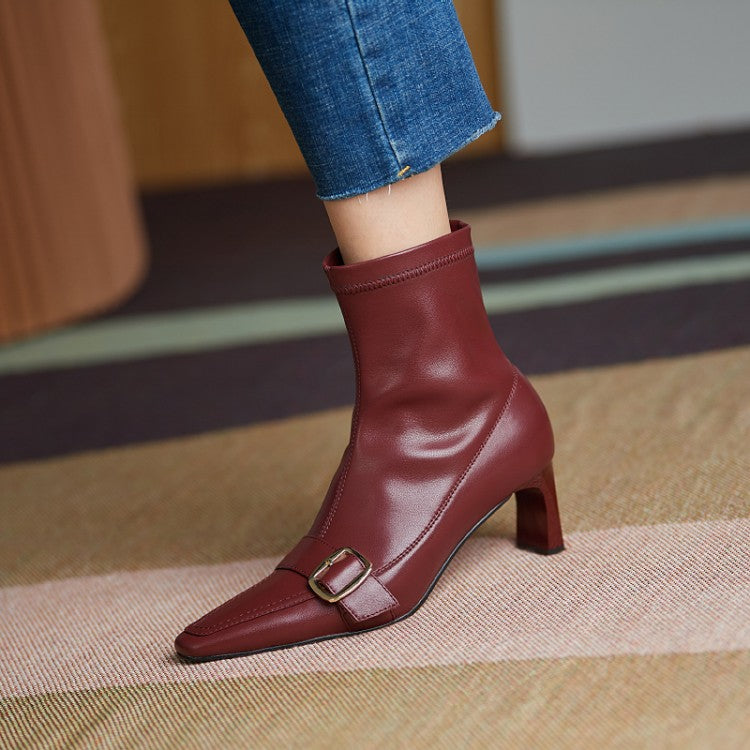 Erica Vintage Buckle Booties NEW GEW