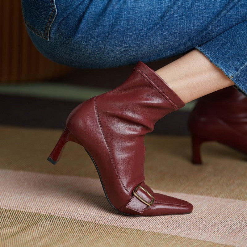 Erica Vintage Buckle Booties NEW GEW