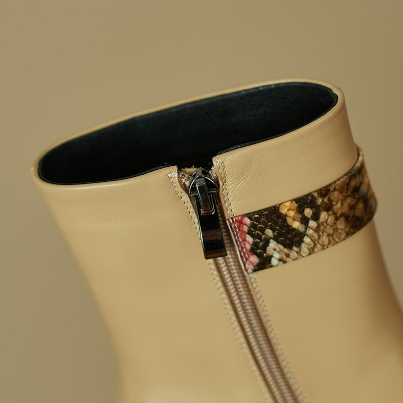Felix Pointed Toe Nude Ankle Boots Newgew