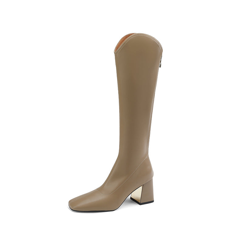 Hayes Knee High Boots Nude Newgew