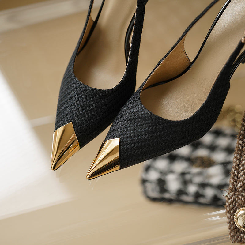 Charlee Cap Toe Slingback Heels Newgew