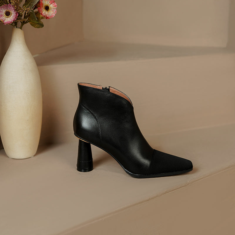 Macy Cap Toe V Cut Ankle Boots newgew