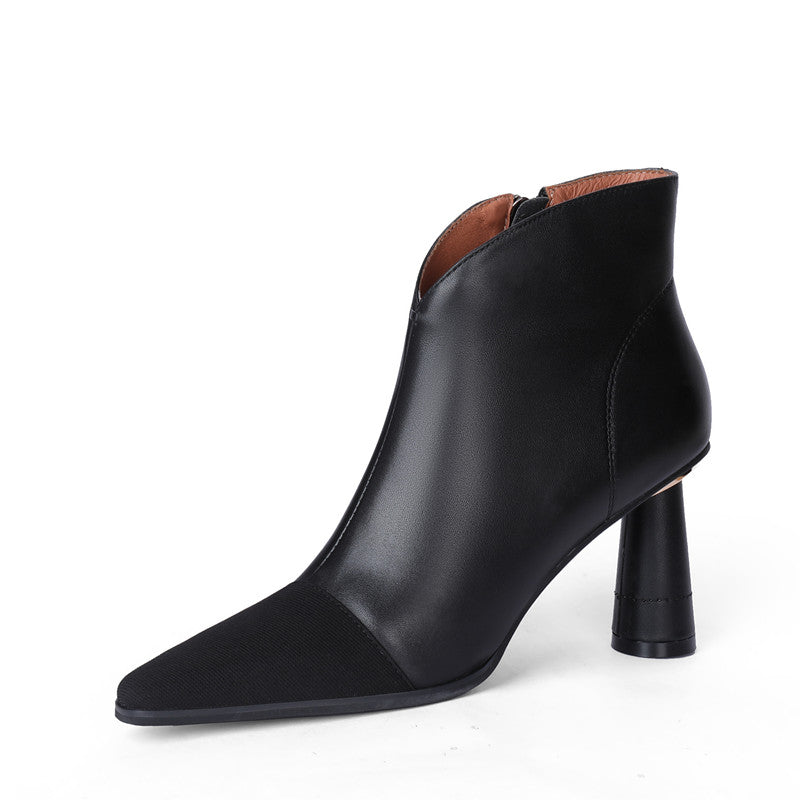 Macy Cap Toe V Cut Ankle Boots newgew