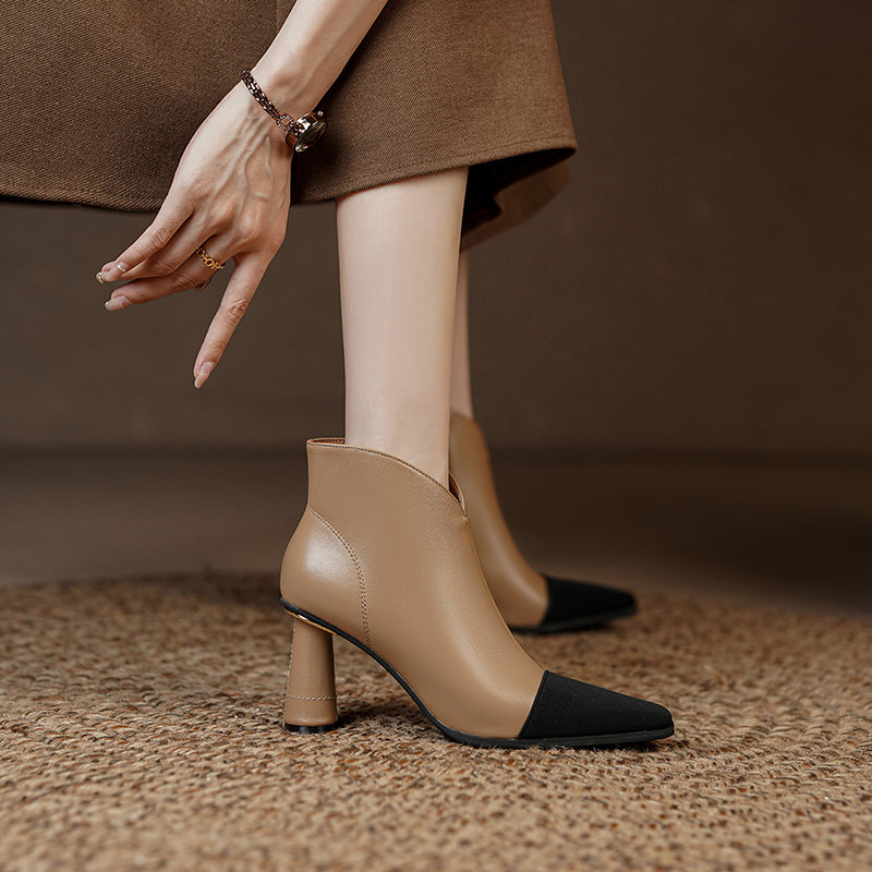 Macy Womens Heeled Nude Ankle Boots newgew
