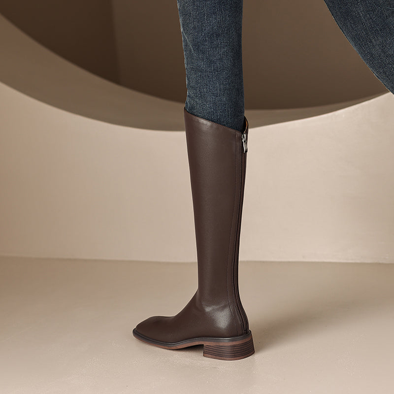 Nancy Brown Knee High Boots Newgew