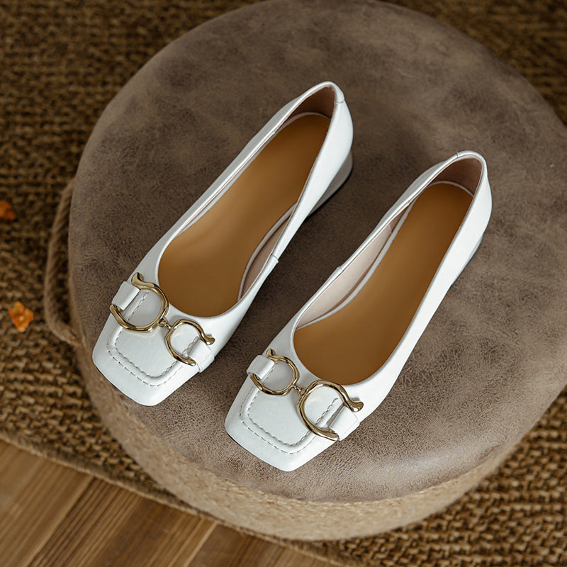 Danna Low Heeled Ballet Flats with Metal NEW GEW