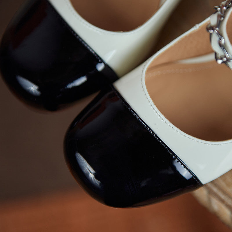 Callie Cap Toe Mary Janes with Chain Newgew