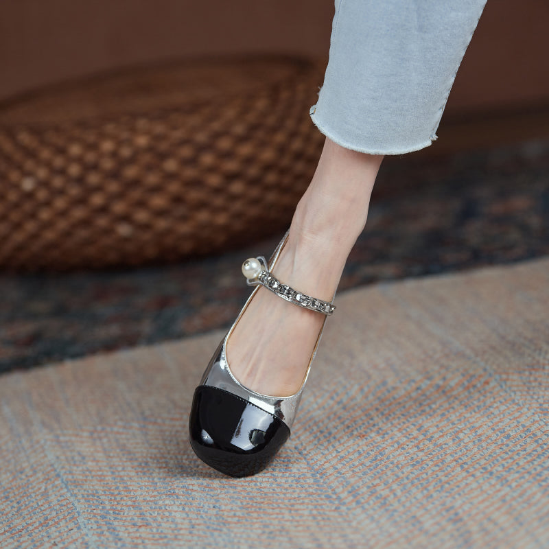 Callie Cap Toe Mary Janes with Chain Newgew