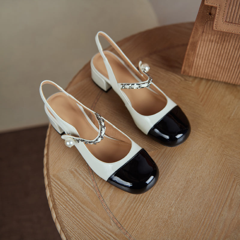 Callie Cap Toe Mary Janes with Chain Newgew