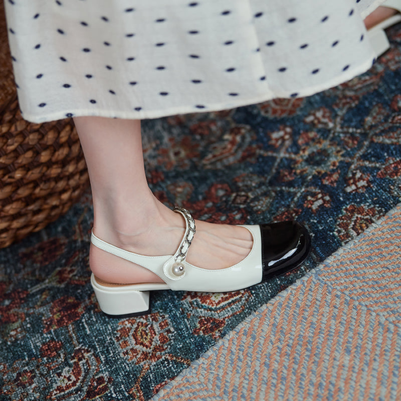 Callie Cap Toe Mary Janes with Chain Newgew
