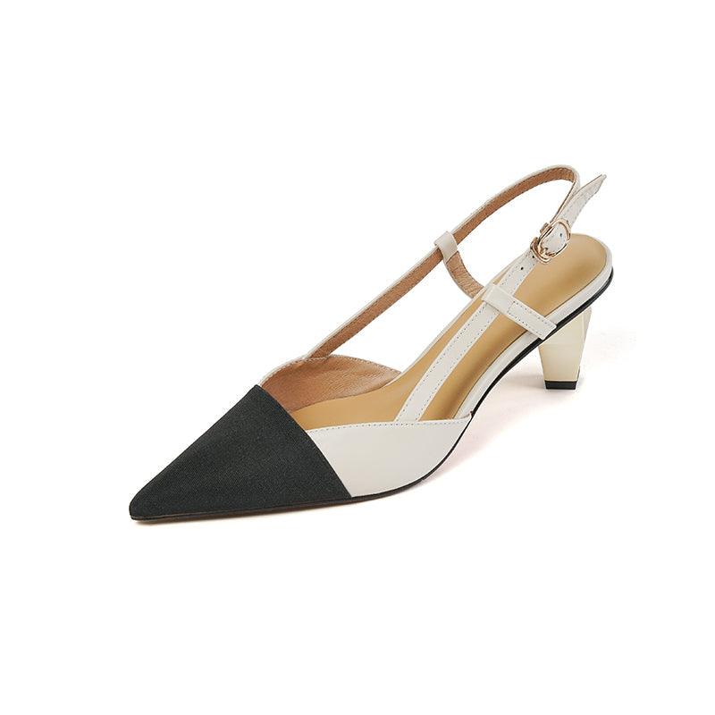 Christiana Cap Toe Slingback Novelty Heels NEW GEW