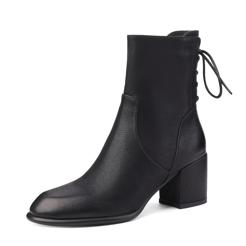 Coral Handmade Genuine Leather Heeled Ankle Boots NEW GEW
