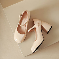 Claire Chunky Heel Mary Janes Pumps NEW GEW