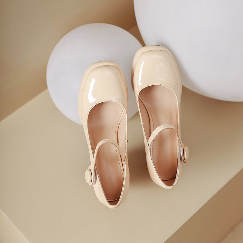Claire Chunky Heel Mary Janes Pumps NEW GEW