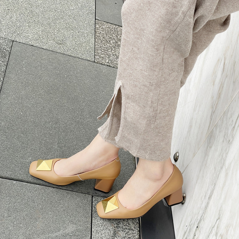 Carlie Handmade Genuine Leather Heels Newgew