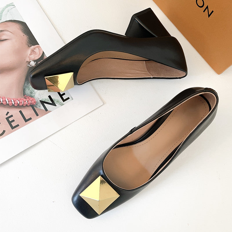Carlie Handmade Genuine Leather Heels Newgew