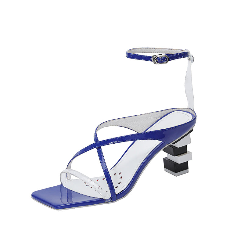 Clover Novelty Heel Cross Strap Sandals NEW GEW