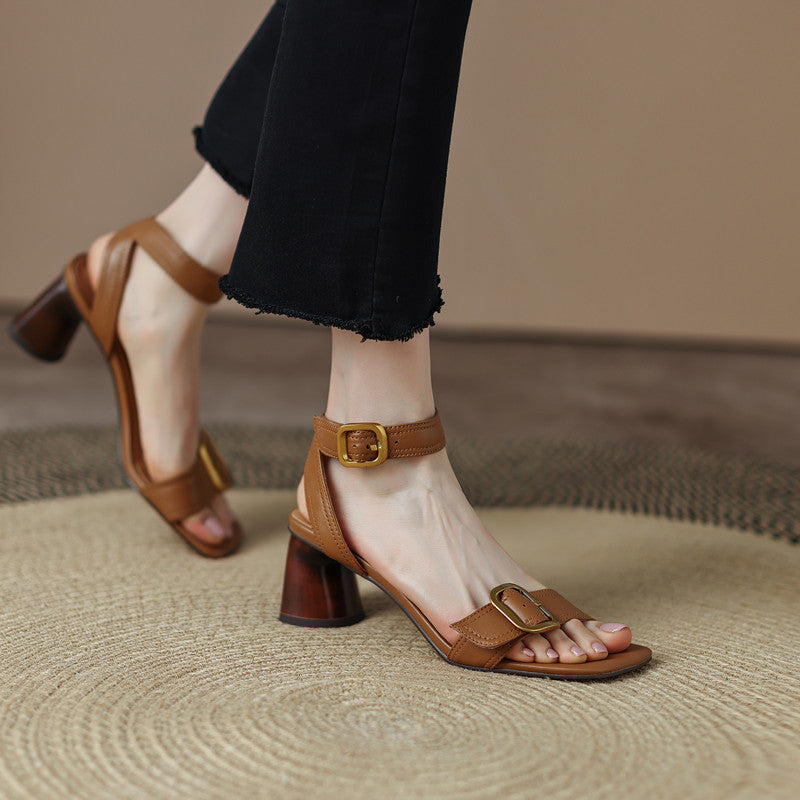 Delia Handmade Buckle Ankle Strap Sandals NEW GEW