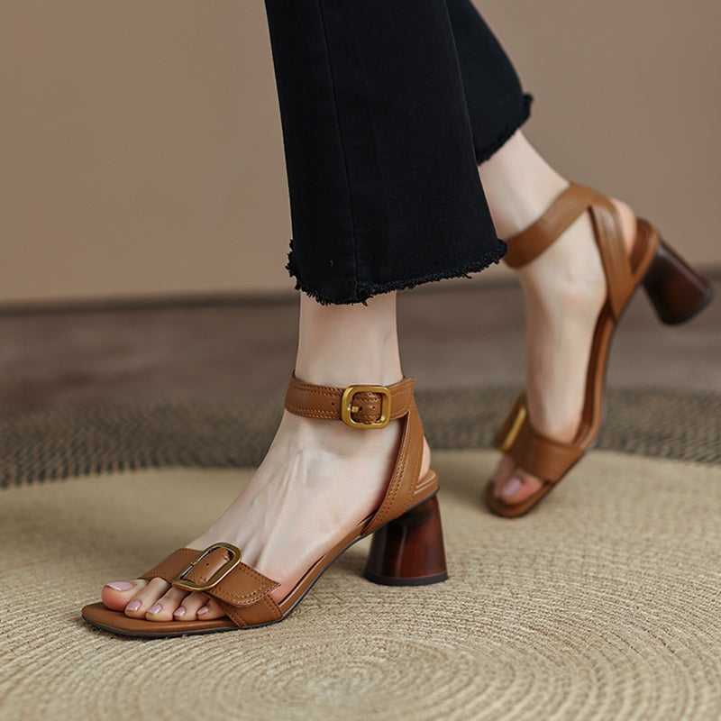 Delia Handmade Buckle Ankle Strap Sandals NEW GEW