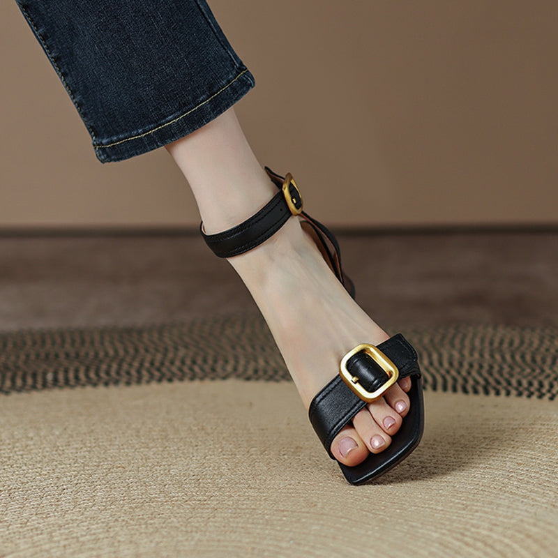 Delia Handmade Buckle Ankle Strap Sandals NEW GEW