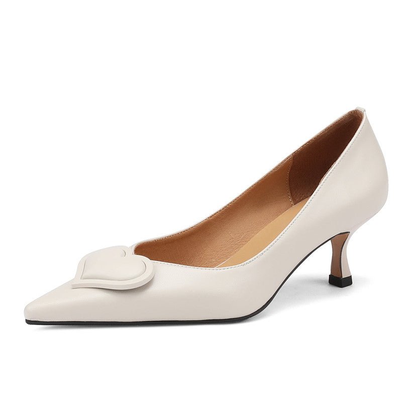 Destiny Pointy Toe Heart Kitten Heels NEW GEW