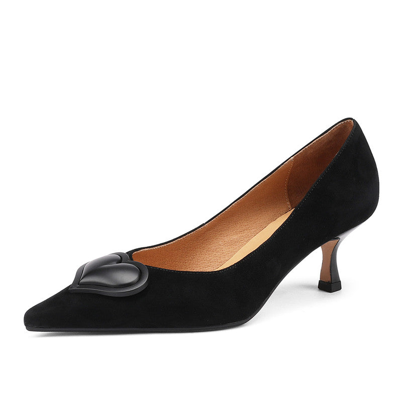 Destiny Pointy Toe Heart Kitten Heels NEW GEW