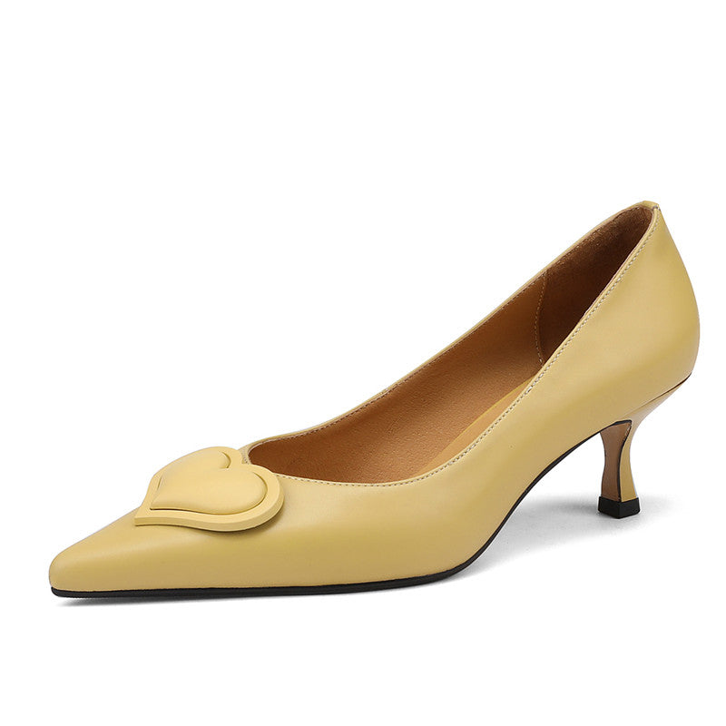 Destiny Pointy Toe Heart Kitten Heels NEW GEW