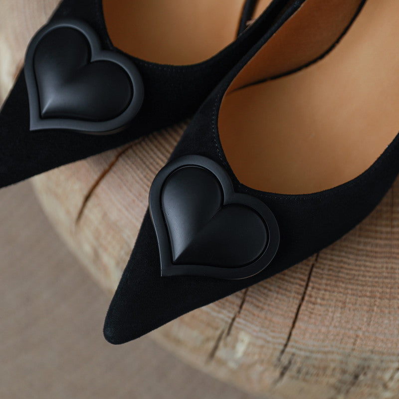 Destiny Pointy Toe Heart Kitten Heels NEW GEW
