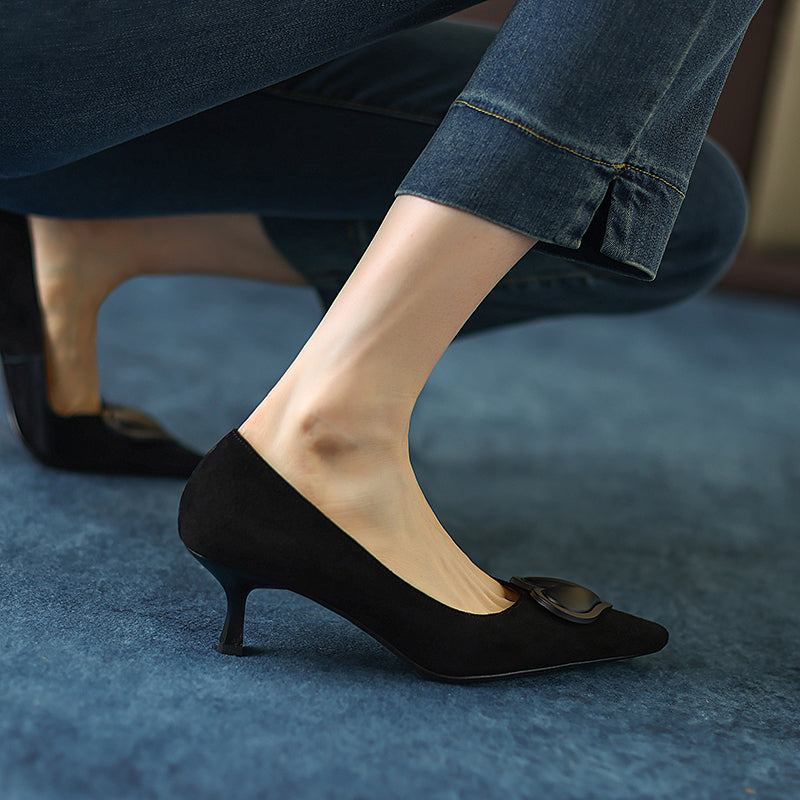 Destiny Pointy Toe Heart Kitten Heels NEW GEW