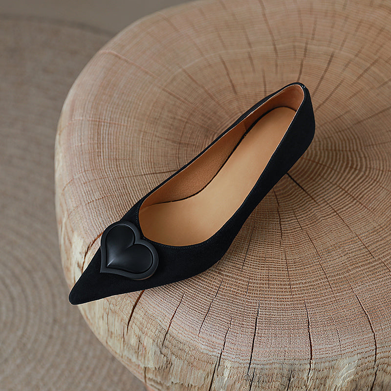 Destiny Pointy Toe Heart Kitten Heels NEW GEW