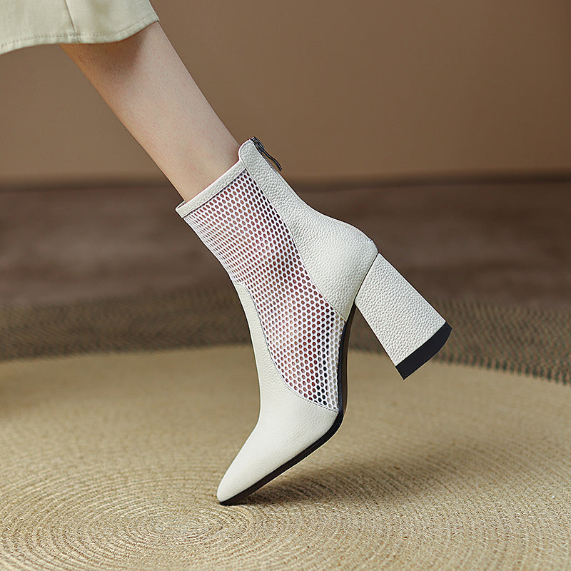 Daisy Heeled Mesh Ankle Boots NEW GEW