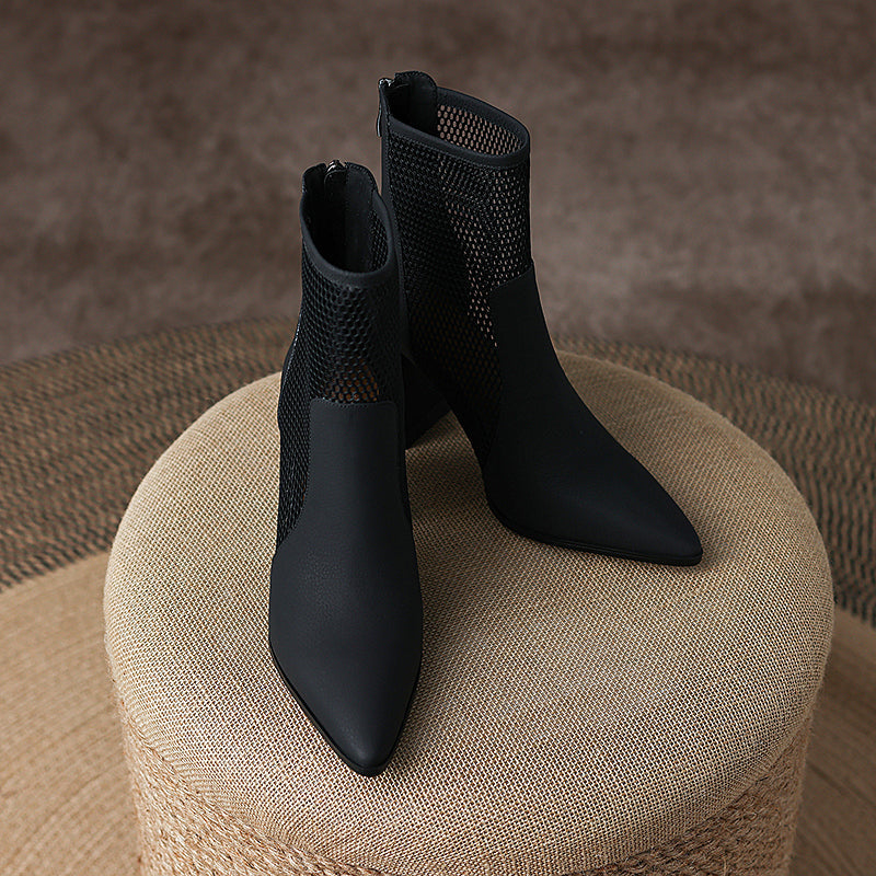 Daisy Heeled Mesh Ankle Boots NEW GEW