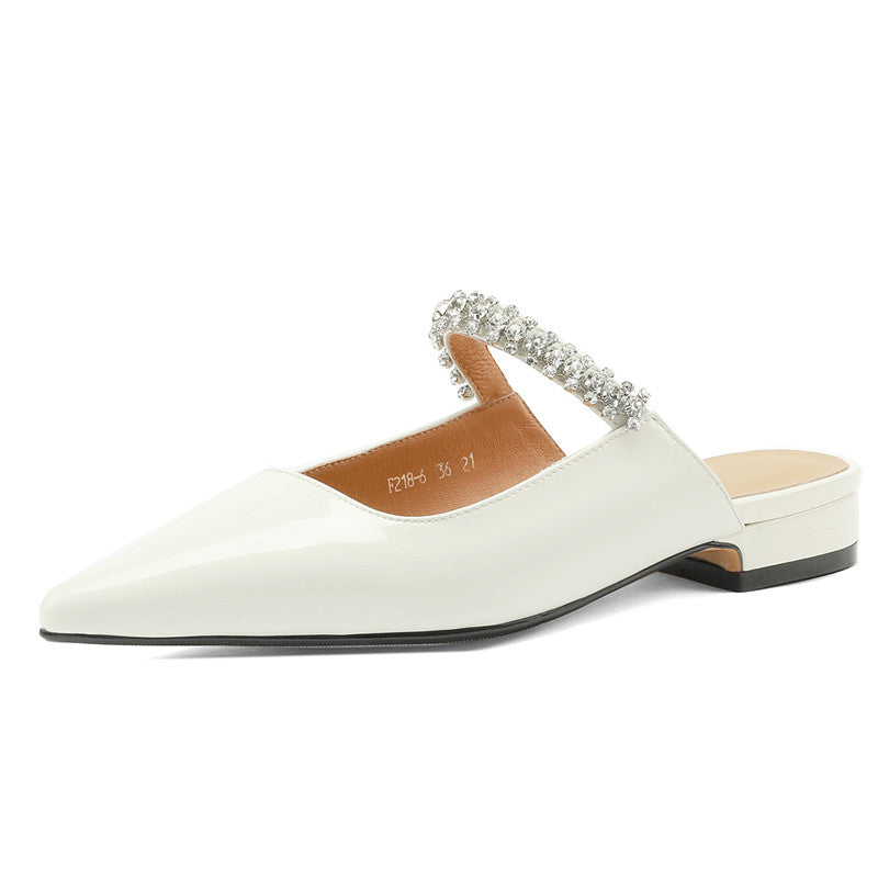 Comp Toe Mule Danni Pointy Toe Mules with Rhinestones – PinTow