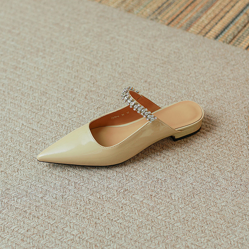 Comp Toe Mule Danni Pointy Toe Mules with Rhinestones – PinTow