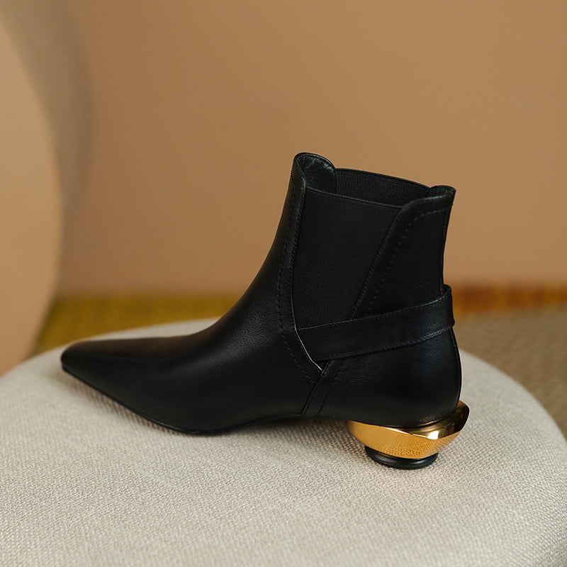 Cambria Handmade Pointy Toe Novelty Ankle Boots Newgew