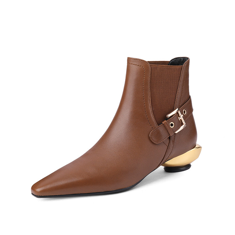 Cambria Handmade Pointy Toe Novelty Ankle Boots Newgew
