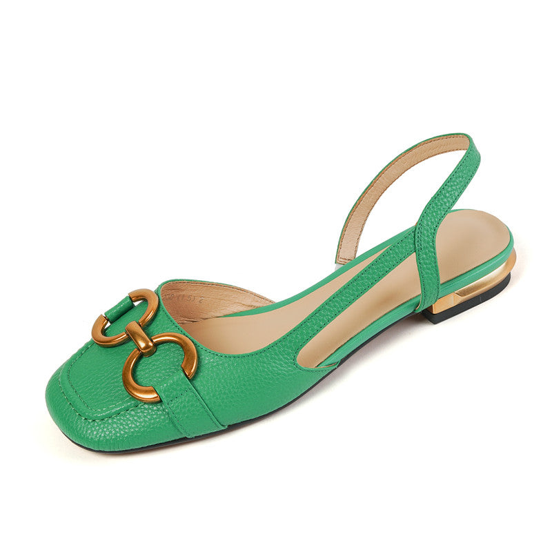 Debora Genuine Leather Slingback Flats NEW GEW