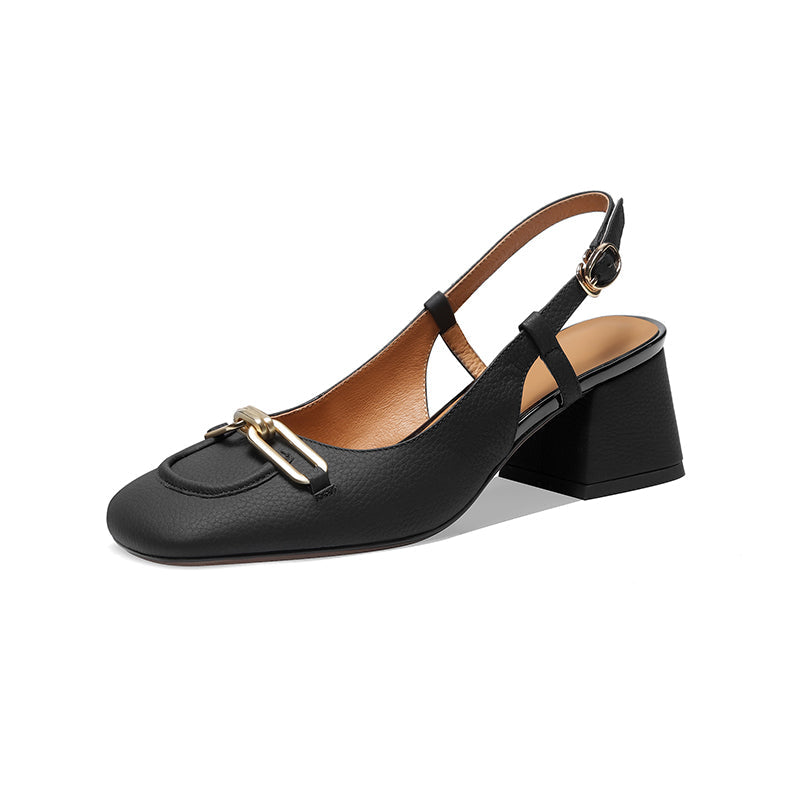 Charlene Slingback Heels with Chain Newgew