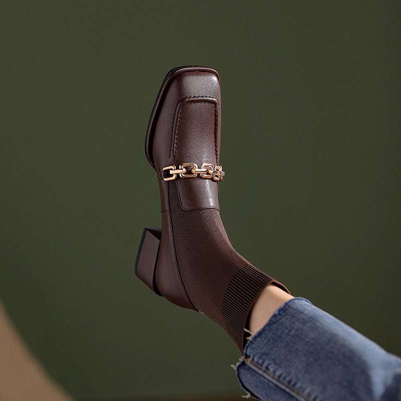 Cadence Loafer Style Sock Ankle Boots Newgew