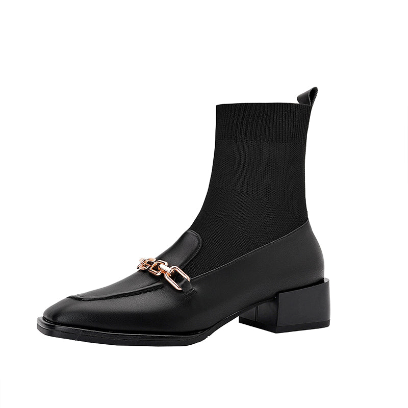 Cadence Loafer Style Sock Ankle Boots Newgew