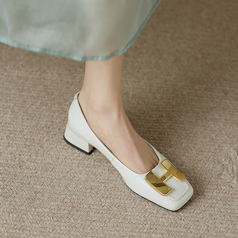 Dylan Low Heeled Ballet Flats with Metal NEW GEW