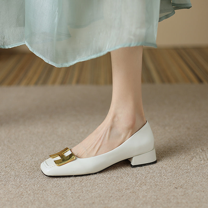 Dylan Low Heeled Ballet Flats with Metal NEW GEW