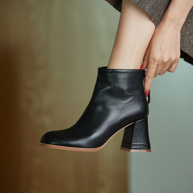 Charli Handmade Genuine Leather Heeled Ankle Boots NEW GEW