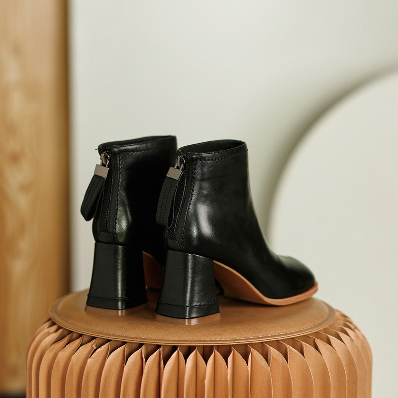 Charli Handmade Genuine Leather Heeled Ankle Boots NEW GEW