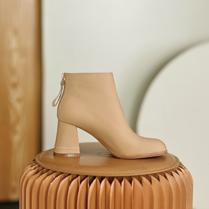 Charli Handmade Genuine Leather Heeled Ankle Boots NEW GEW