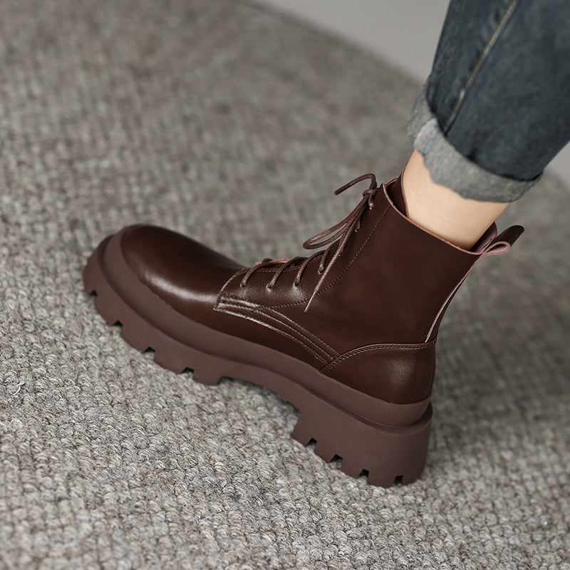 Mercy Womens Brown Combat Boots newgew