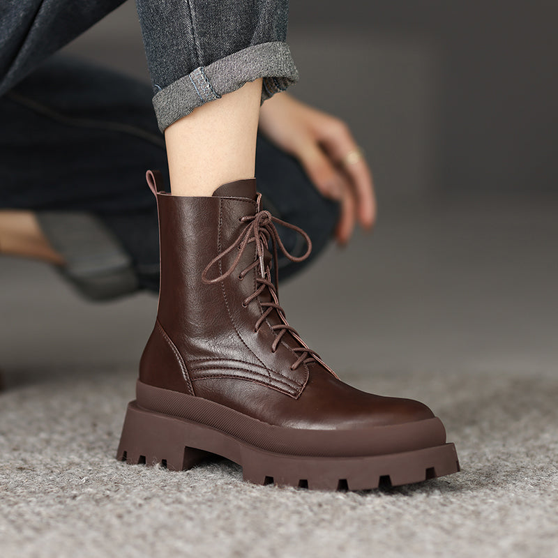 Mercy Womens Brown Combat Boots newgew
