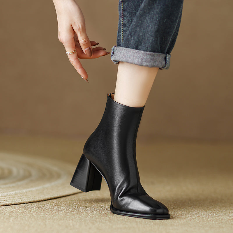 Halo Nude Ankle Boots with Heels Newgew