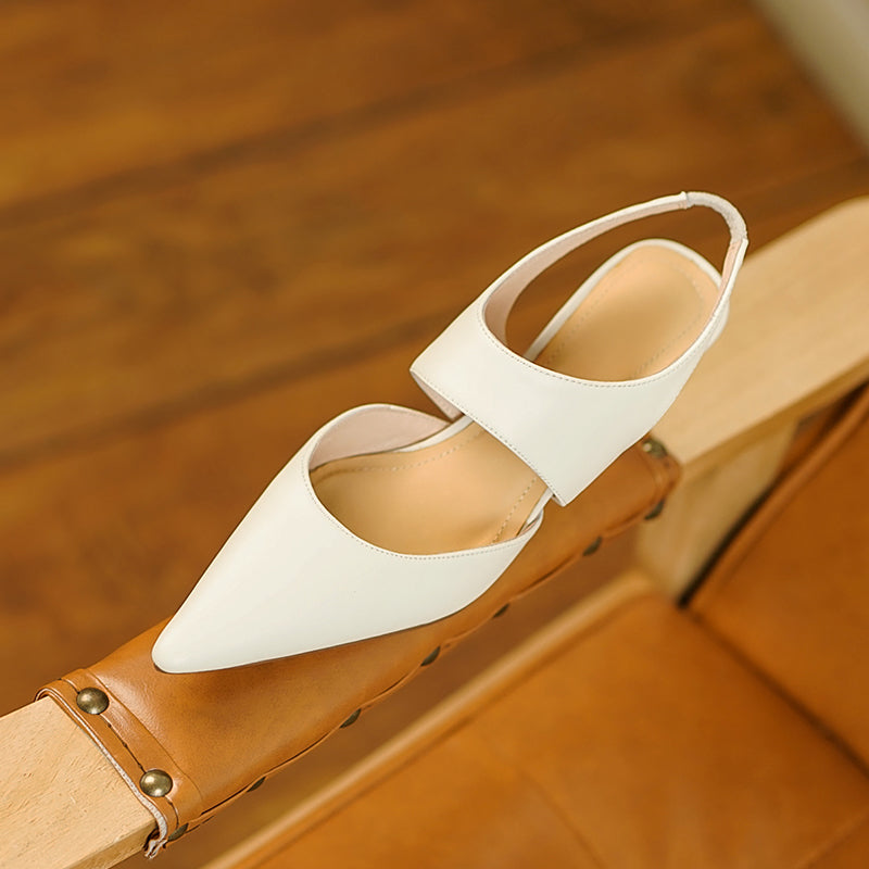Fayth White Slingback Heels Newgew
