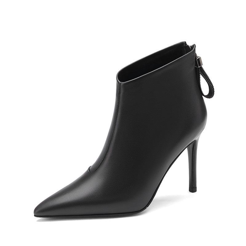 Ina Black Stiletto Ankle Boots Newgew